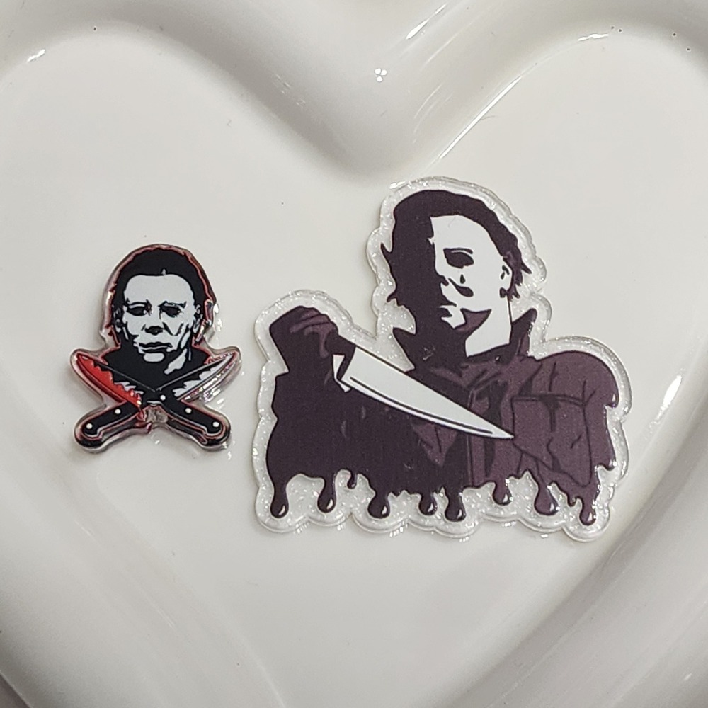 Horror Movies Halloween Flatback Focal Bead Badge Beaded Pen Crafts